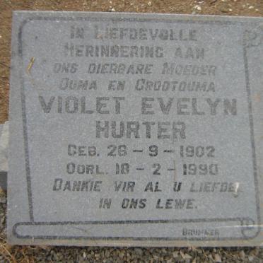 HURTER Violet Evelyn 1902-1990