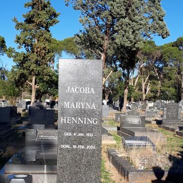 HENNING Jacoba Maryna 1913-2005