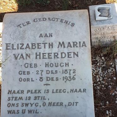 HEERDEN Elizabeth Maria, van nee HOUGH 1872-1936