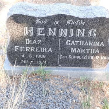 HENNING Diaz Ferreira 1906-1974 &amp; Catharina Martha SCHOLTZ 1913-