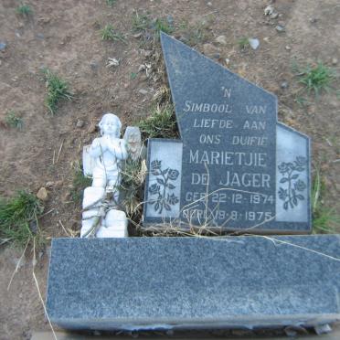 JAGER Marietjie, de 1974-1975