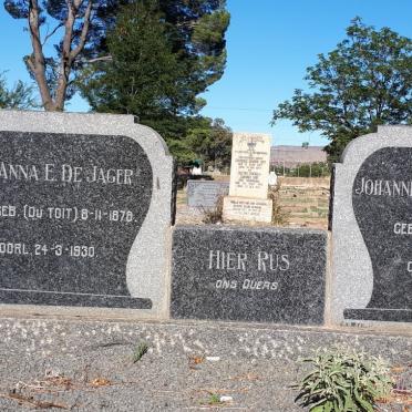 JAGER Johannes N.B., de 1880-1947 &amp; Anna E. DU TOIT 1878-1930