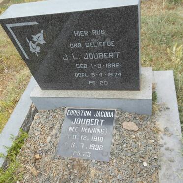 JOUBERT J.L. 1892-1974 &amp; Christina Jacoba HENNING 1910-1998