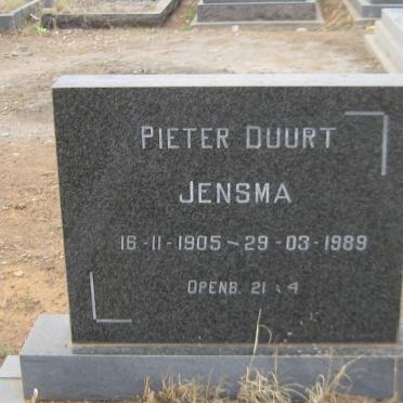 JENSMA Pieter Duurt 1905-1989
