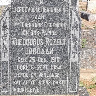 JORDAAN Theodorus Rozelt 1916-1954