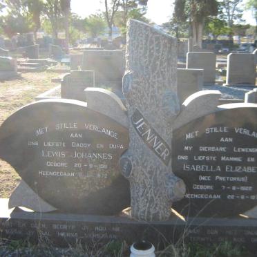 JENNER Lewis Johannes 1911-1972 &amp; Isabella Elizabeth PRETORIUS 1922-1971