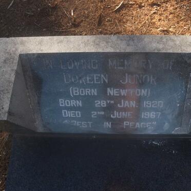JUNOR Doreen nee NEWTON 1920-1967