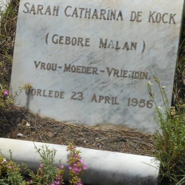 KOCK Sarah Catharina, de nee MALAN -1956