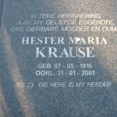 KRAUSE Hester Maria 1916 -2001