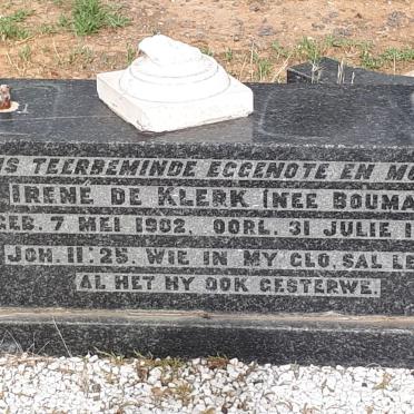 KLERK Irene, de nee BOUMAN 1902-1943