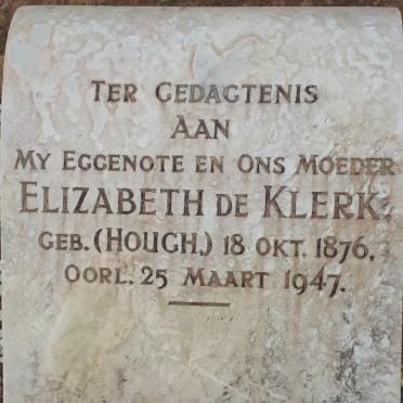 KLERK Elizabeth, de nee HOUGH 1876-1947