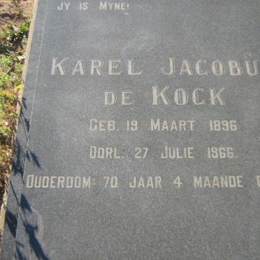 KOCK Karel Jacobus, de 1896-1966