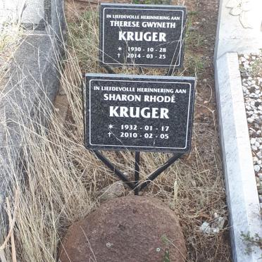 KRUGER Therese Gwyneth 1930-2014 :: KRUGER Sharon Rhodé 1932-2010