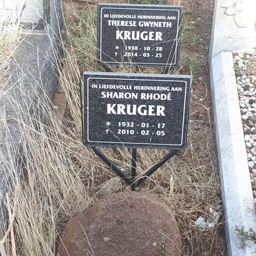 KRUGER Therese Gwyneth 1930-2014 :: KRUGER Sharon Rhodé 1932-2010