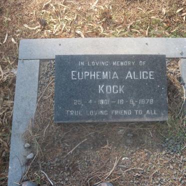 KOCK Euphemia Alice 1881-1978