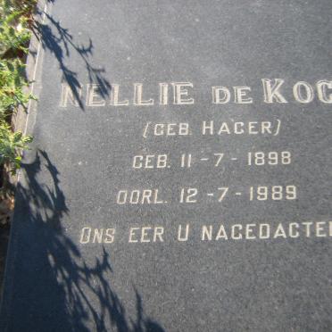 KOCK Nellie, de nee HAGER 1898-1989