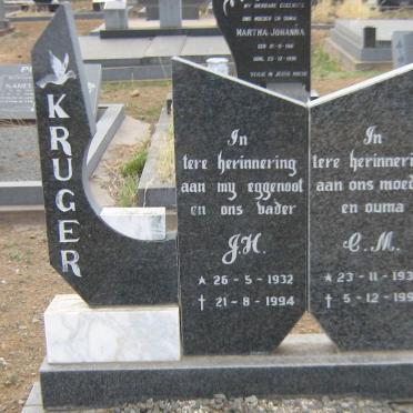 KRUGER J.H. 1932-1994 &amp; C.M. 1931-1996