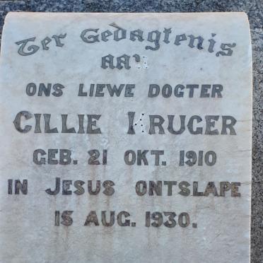 KRUGER Cillie 1910-1930