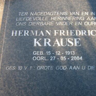 KRAUSE Herman Friedrich 1913-2004