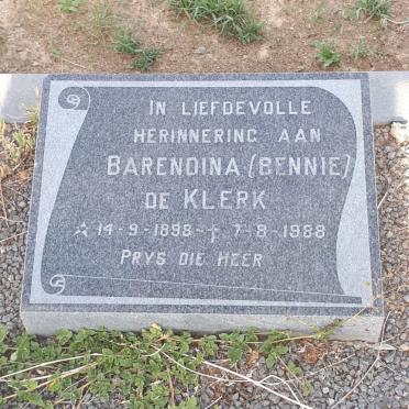 KLERK Barendina, de 1898-1988