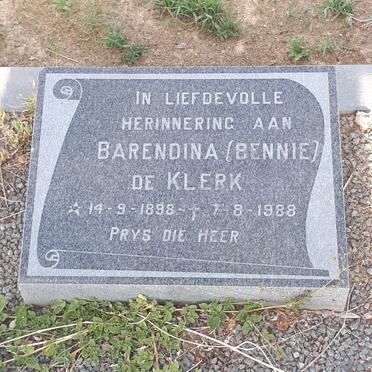 KLERK Barendina, de 1898-1988