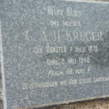 KRUGER C.A.H. nee VORSTER 1875-1940