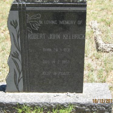KELBRICK Robert John 1871-1953