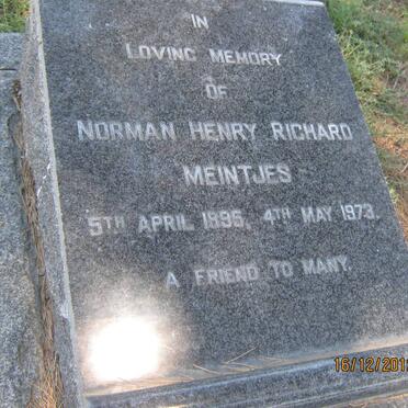 MEINTJES Norman Henry Richard 1895-1973