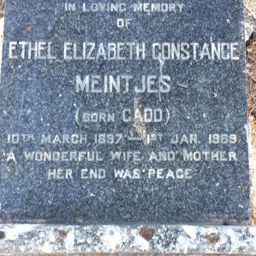 MEINTJES Ethel Elizabeth Constance nee GADD 1897-1969