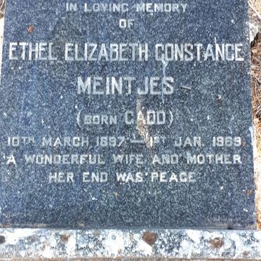 MEINTJES Ethel Elizabeth Constance nee GADD 1897-1969