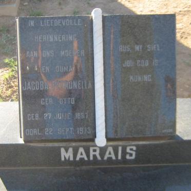 MARAIS Jacoba Petronella nee OTTO 1887-1973