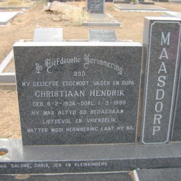 MAASDORP Christiaan Hendrik 1936-1999
