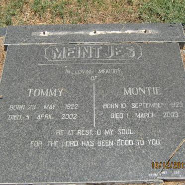 MEINTJES Tommy 1922-2002 :: MEINTJES Montie 1923-2003