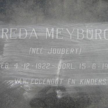 MEYBURGH Freda nee JOUBERT 1922-1988