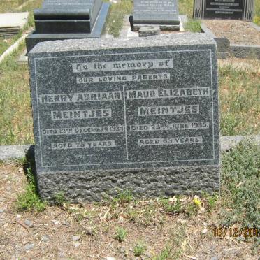 MEINTJES Henry Adriaan -1934 &amp; Maud Elizabeth -1935