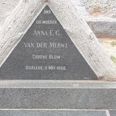 MERWE Michiel A.V., van der -1977 &amp; Anna E.G. BLOM -1956