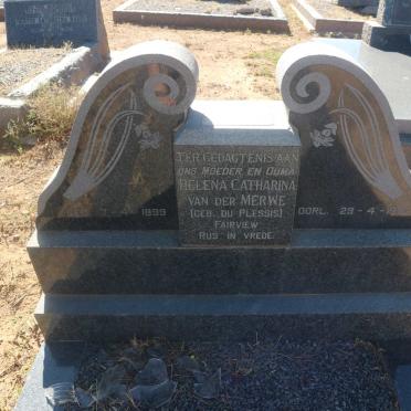 MERWE Helena Catharina, van der nee DU PLESSIS 1899-1970