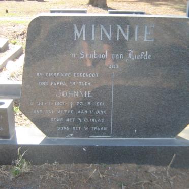 MINNIE Johnnie 1913-1981