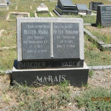 MARAIS Pieter Abraham 1863-1954 &amp; Hester Maria MARAIS 1887-1937
