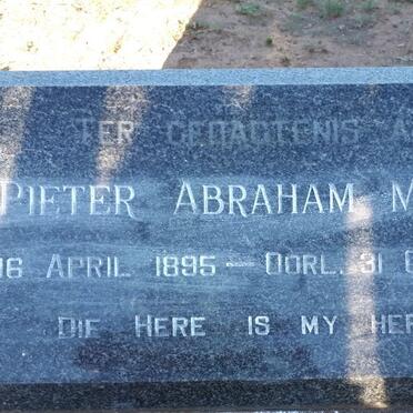 MARAIS Pieter Abraham 1895-1968