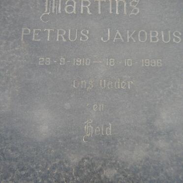 MARTINS Petrus Jakobus 1910-1996