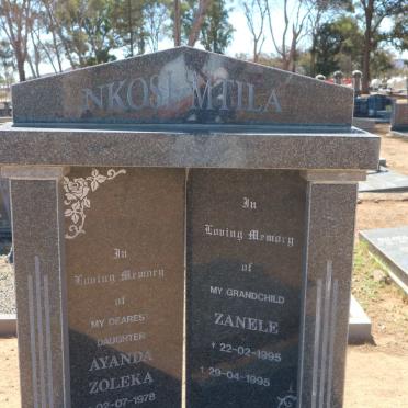 NKOSIMTILA Ayanda Zoleka 1978-2004 &amp; Zande 1995-1995