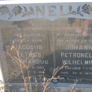NEL Jacobus Petrus Gerhardus 1893-1986 &amp; Johanna Petronella Wilhelmina ERASMUS 1892-1979