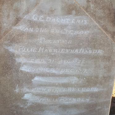 NAUDE Ellie Magrietha 1895-1912
