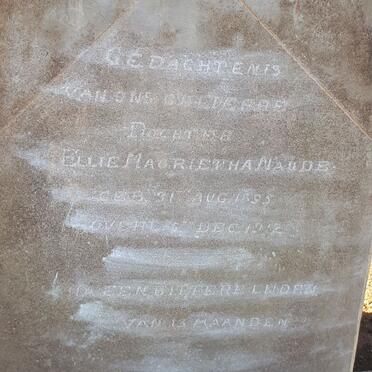 NAUDE Ellie Magrietha 1895-1912