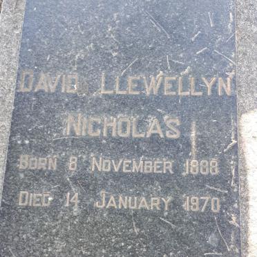 NICHOLAS David Llewellyn 1888-1970