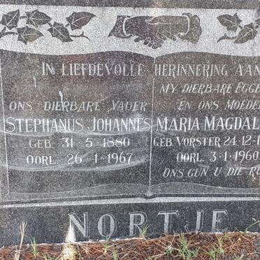 NORTJE Stephanus Johannes 1880-1967 &amp; Maria Magdalena VORSTER 1889-1960