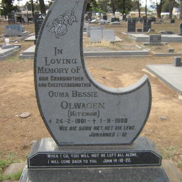 OLWAGEN Bessie nee KITCHING 1901-1989