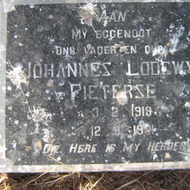 PIETERSE Johannes Lodewyk 1919-1981