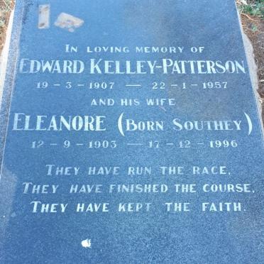 PATTERSON Edward, KELLEY 1907-1957 &amp; Eleanore SOUTHEY 1903-1996